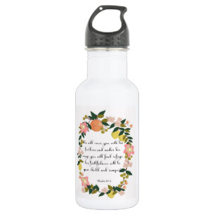 Christian Quote Art - Psalm 91:4 532 Ml Water Bottle