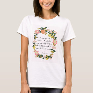 Christian Quote Art - Psalm 91:4 T-Shirt