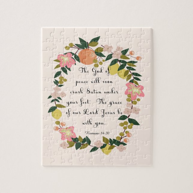 Christian Quote Art - Romans 16:20 Jigsaw Puzzle (Vertical)