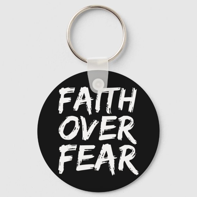 Christian Quote Gift Bible Verse Saying Mens Faith Key Ring (Front)