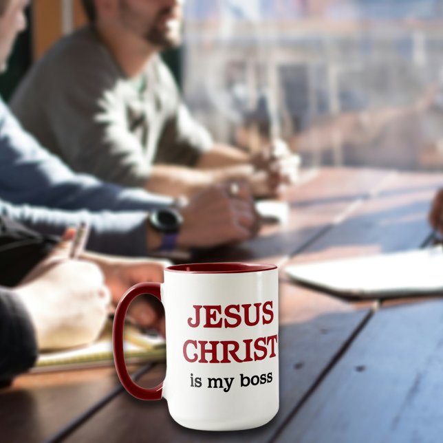 Christian Quote Jesus Is My Boss Scripture Mug (Creator Uploaded)