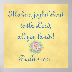 Christian Quote Make a Joyful Shout Poster