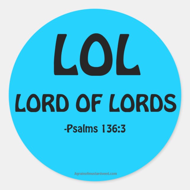 Christian Quotes Classic Round Sticker (Front)