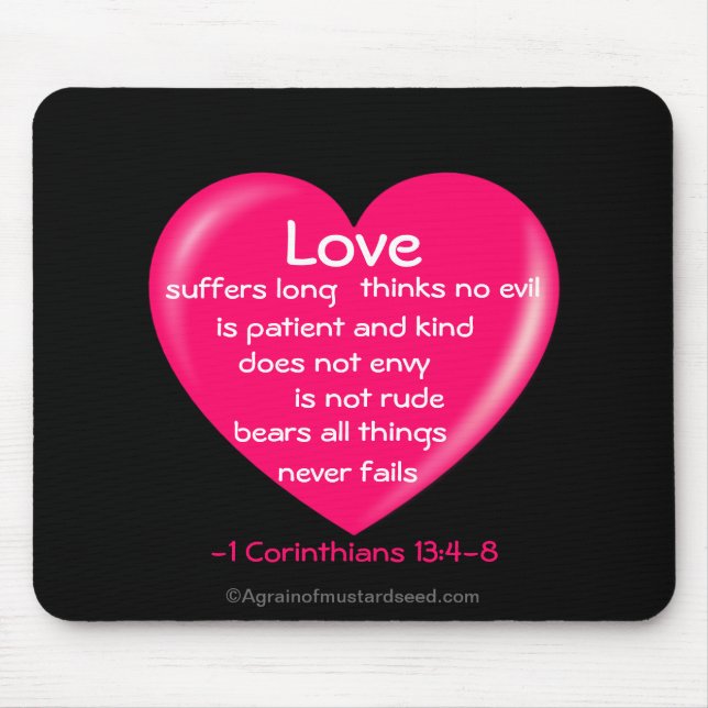 Christian Quotes Inspirational Mouse Pad (Front)