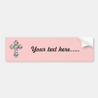 Christian Rainbow Cross Bumper Sticker