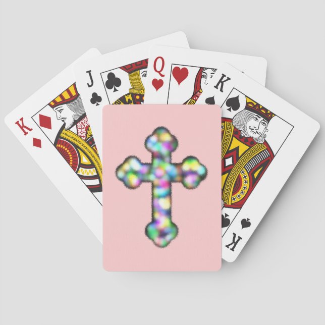Christian Rainbow Cross Playing Cards (Back)