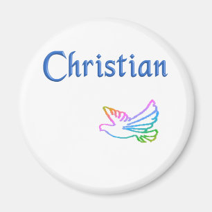 Christian Rainbow Dove Magnet