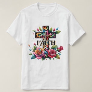 Christian Rainbow Faith Cross T-Shirt