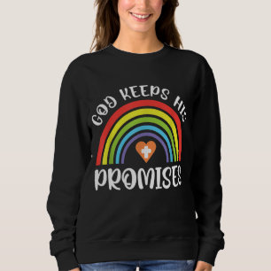 Christian Rainbow God Keeps His Promises Bible Noa Sweatshirt