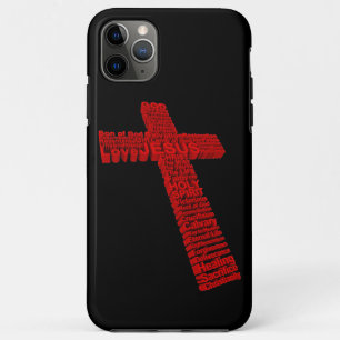 Christian Red Cross Collage Art Formed with Faith iPhone 11 Pro Max Case