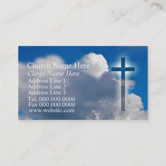 Christian Religion Faith Information Minister Business Card