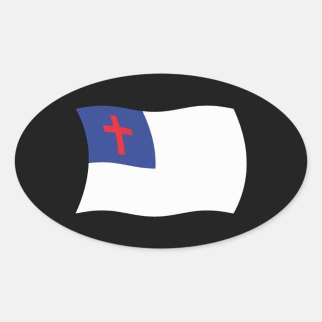 Christian Religion Flag Sticker (Front)