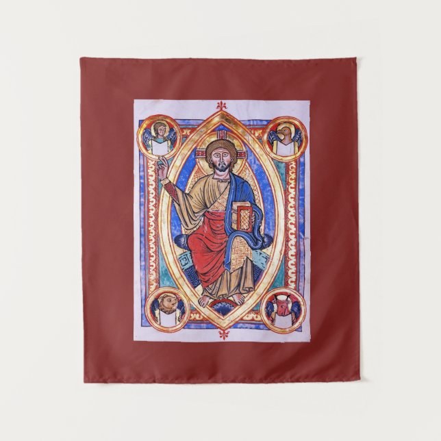 Christian Religious Art Christ in Majesty Tapestry (Front)