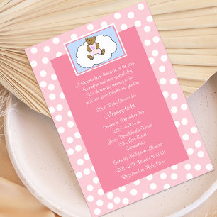 Christian Religious Baby Shower Invitation Pink
