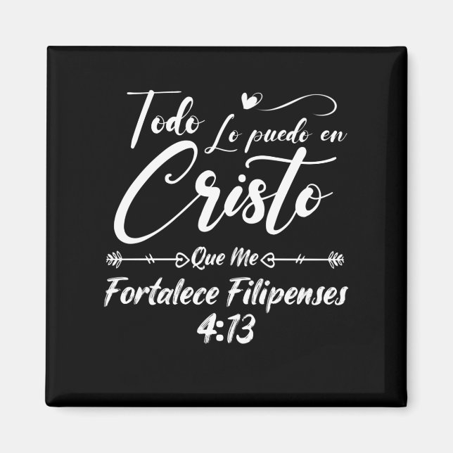 Christian Religious Bible Verse 4 13 Philippians Magnet (Front)