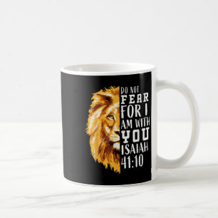 Christian Religious Bible Verse Sayings Lion Fear Coffee Mug