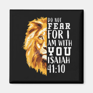 Christian Religious Bible Verse Sayings Lion Fear Magnet