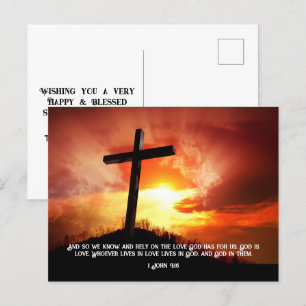 Christian Religious Catholic Valentine's Day  Holiday Postcard