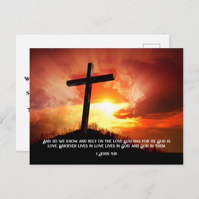 Christian Religious Catholic Valentine's Day  Holiday Postcard (Front/Back)
