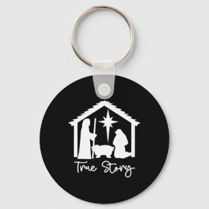 Christian Religious Christmas Nativity Scene True  Key Ring