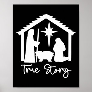 Christian Religious Christmas Nativity Scene True Poster