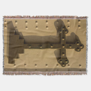 Christian religious cross, Iraq Throw Blanket