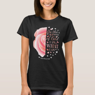 Christian Religious Flower Rose Bible Verses Women T-Shirt