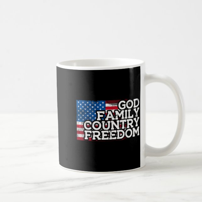 Christian Religious God Jesus Patriotic Men Women  Coffee Mug (Right)