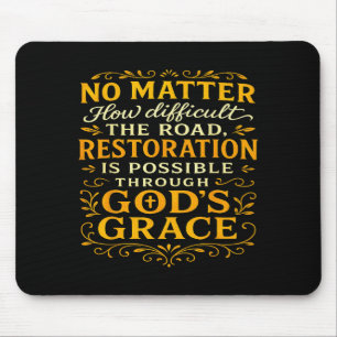 Christian Religious God Restoration Faith Based He Mouse Pad