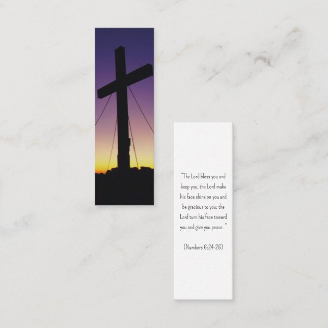 Christian Religious Mini Card Prayer Bookmark (Front/Back)