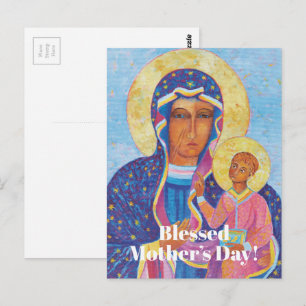 Christian Religious Mothers Day Blessed Mama Mary Postcard