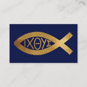 Christian Religious Spiritual Church Ichthus Business Card