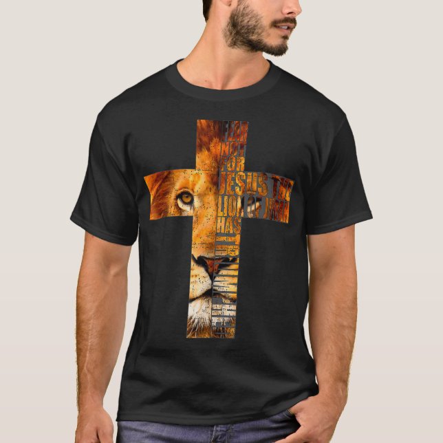 Christian Religious TShirt Jesus The Lion Of Judah (Front)