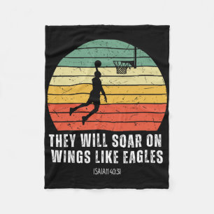 Christian Retro Bysketbyll Verse Men Boys Kids Rel Fleece Blanket