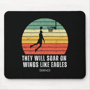 Christian Retro Bysketbyll Verse Men Boys Kids Rel Mouse Pad