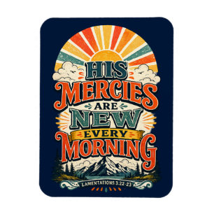 Christian Retro Sunrise Gift Vintage Bible Verse Magnet
