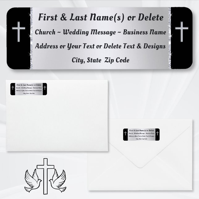 Christian Return Address Labels, Church, Wedding Label (Christian Return Address Labels or choose the, Church Address labels, size. Religious Mailing Labels)