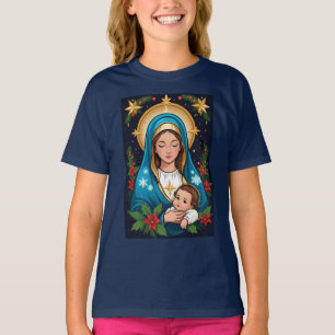 Christian Roman Catholic Virgin Mary Christmas T-Shirt