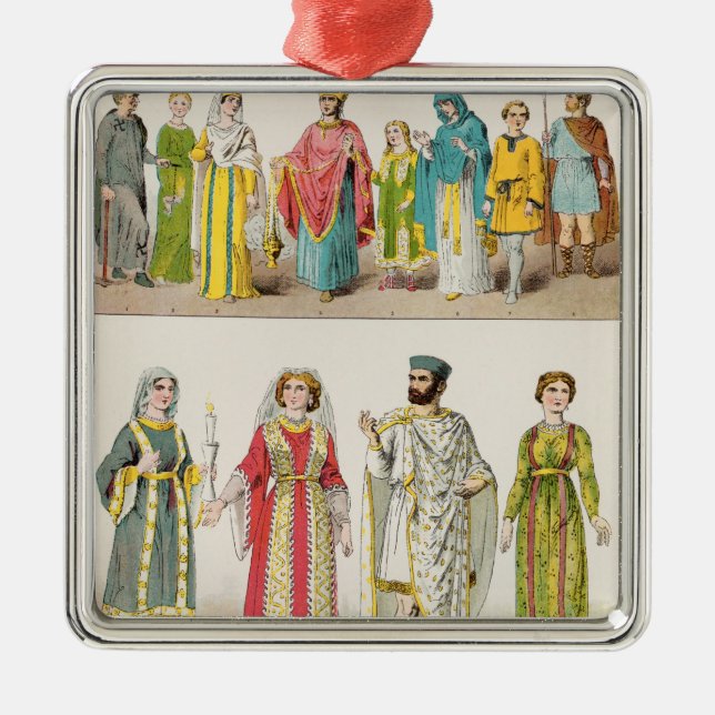 Christian Roman Dress Metal Ornament (Front)