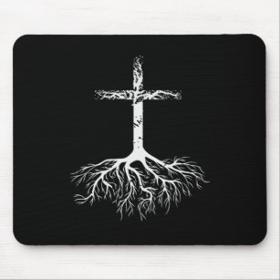 Christian Root your Faith in Jesus Christ Root Tre Mouse Pad