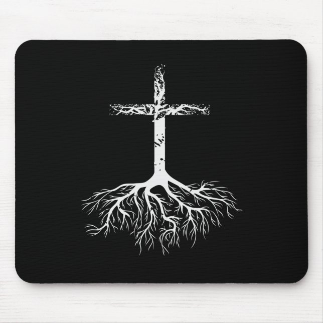 Christian Root your Faith in Jesus Christ Root Tre Mouse Pad (Front)
