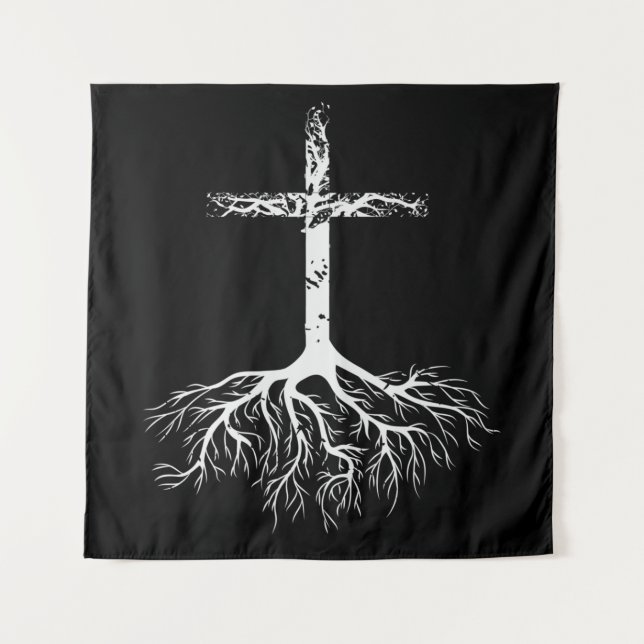 Christian Root your Faith in Jesus Christ Root Tre Tapestry (Front)
