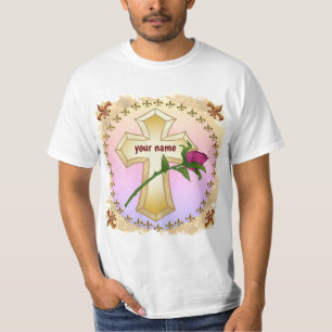 Christian Rose Cross t-shirt