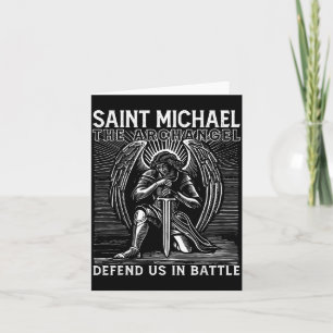 Christian Saint Michael Catholic Saint Defend Us I Card