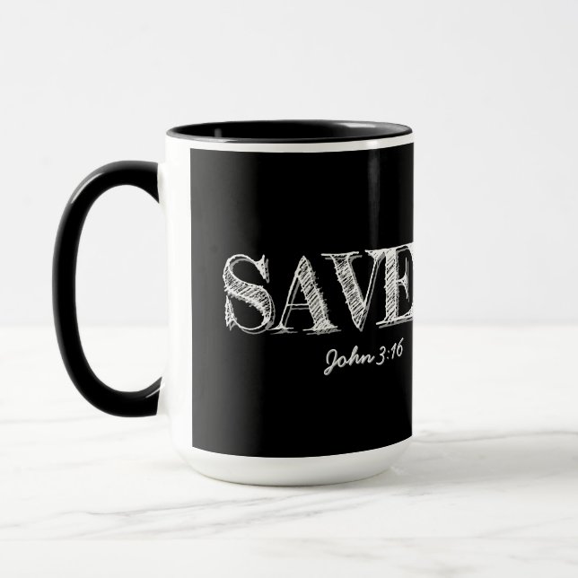 Christian SAVED with 3 Nail Cross Mug (Left)