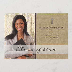 Christian School Graduation Photo Announcement