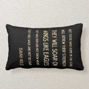 Christian Scriptural Bible Verse - Isaiah 40:31 Lumbar Cushion