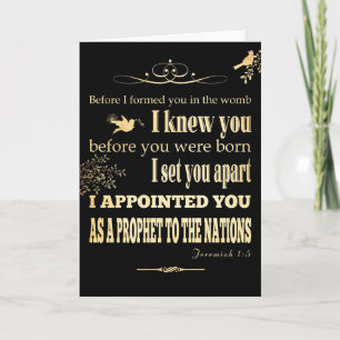 Christian Scriptural Bible Verse - Jeremiah 1:5 Holiday Card
