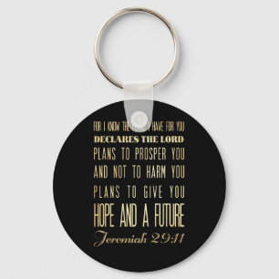 Christian Scriptural Bible Verse - Jeremiah 29:11 Key Ring