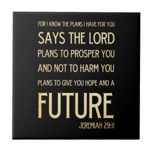 Christian Scriptural Bible Verse - Jeremiah 29:11 Tile